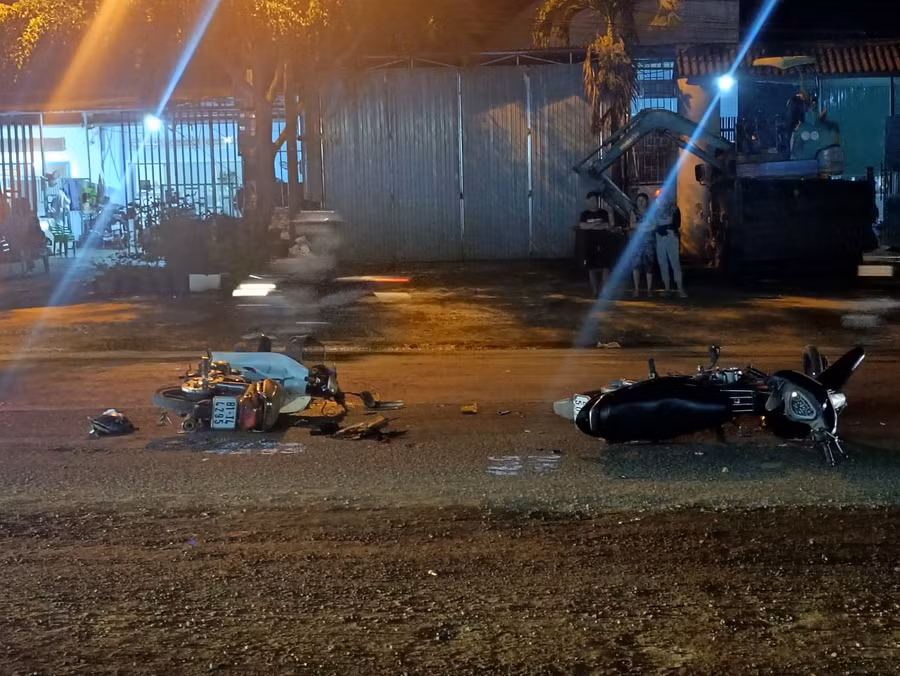 Hiện trường vụ tai nạn. Ảnh: R'Ô PRIN