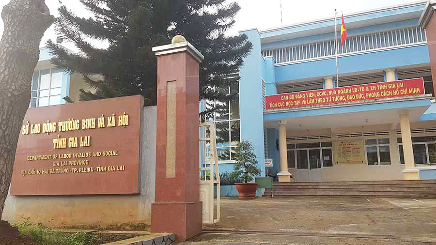 Trụ sở làm việc của Sở LĐ-TB và XH tỉnh Gia Lai. Ảnh: Hạ Vy Trụ sở làm việc của Sở LĐ-TB-XH tỉnh Gia Lai. Ảnh: Hạ Vy