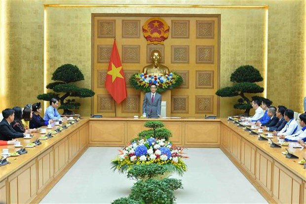 Phó Thủ tướng Vũ Đức Đam phát biểu tại buổi gặp mặt. (Ảnh: Minh Đức/TTXVN) Phó Thủ tướng Vũ Đức Đam phát biểu tại buổi gặp mặt. (Ảnh: Minh Đức/TTXVN)