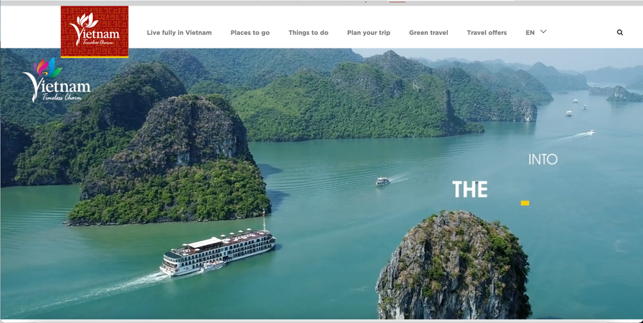 Ảnh chụp màn hình website Vietnam.travel