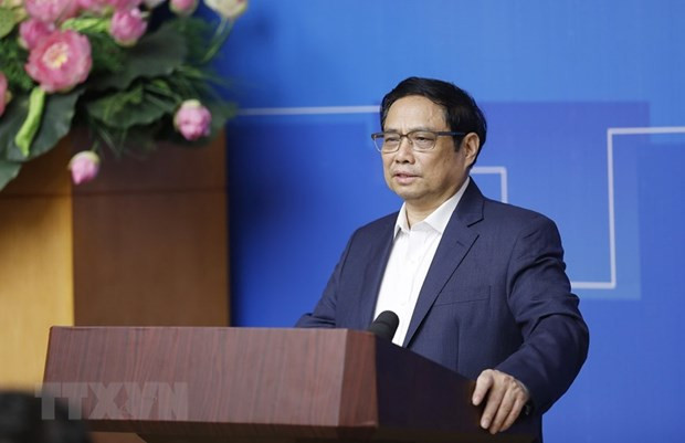 Thủ tướng Phạm Minh Chính phát biểu tại hội nghị. (Ảnh: Dương Giang/TTXVN) Thủ tướng Phạm Minh Chính phát biểu tại hội nghị. (Ảnh: Dương Giang/TTXVN)