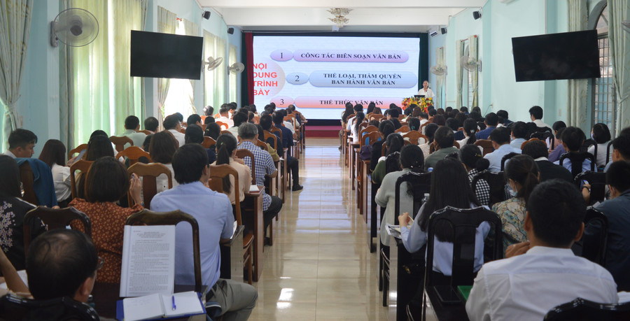 Quang cảnh hội nghị tập huấn. Ảnh: Anh Huy