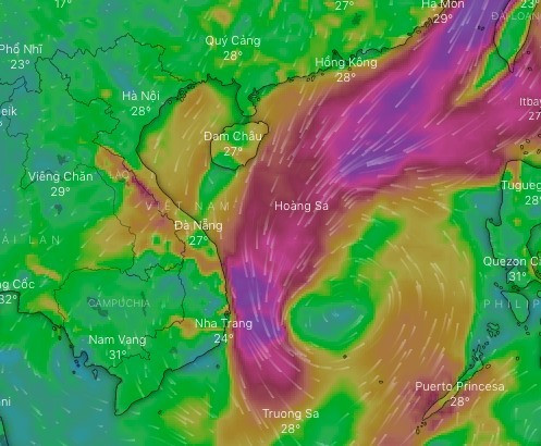 Khả năng xuất hiện 1 - 2 xoáy thuận nhiệt đới từ nay đến hết tháng 11. Ảnh minh hoạ: WINDY