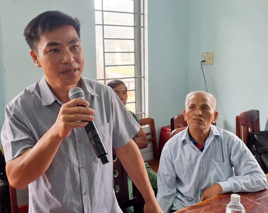 Cử tri Vi Văn Tập (làng Đầm Khơng, xã Tơ Tung, huyện Kbang). Ảnh: Hà Phương