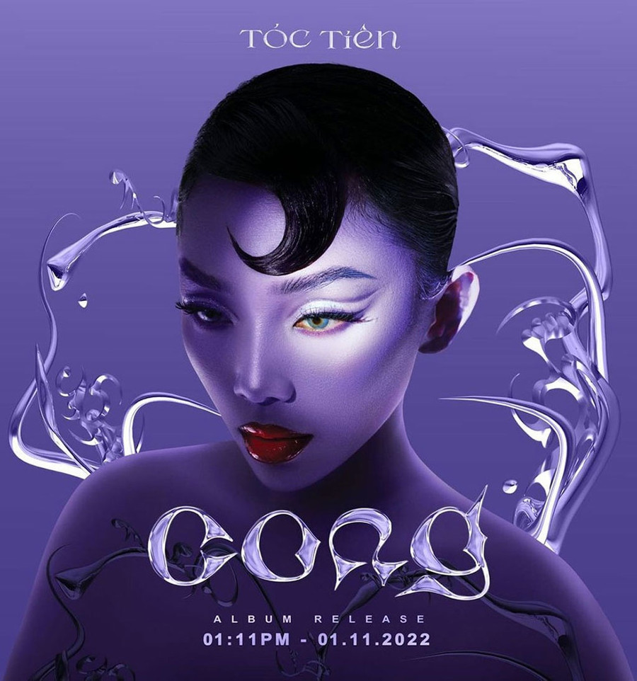 Hình ảnh Tóc Tiên trên bìa album Cong. Ảnh: NSCC