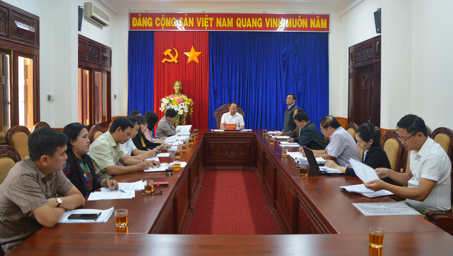 Quang cảnh buổi làm việc. Ảnh: Anh Huy