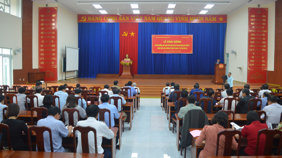 Quang cảnh lễ khai giảng. Ảnh: Anh Huy