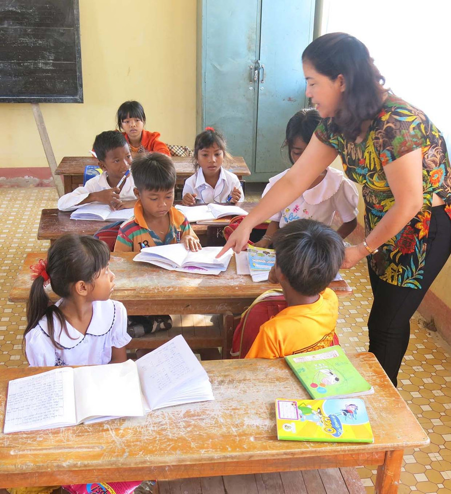  Một trong những mục tiêu của Dự án bạn hữu trẻ em giai đoạn 2022-2026 là nâng cao chất lượng giáo dục cho học sinh tiểu học vùng dân tốc thiểu số. Ảnh: Khang Nghi