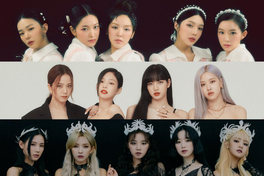 BlackPink, Red Velvet, (G)I-DLE là các nhóm nhạc nữ đình đám hàng đầu Kpop. Ảnh: SM/ YG/ CUBE