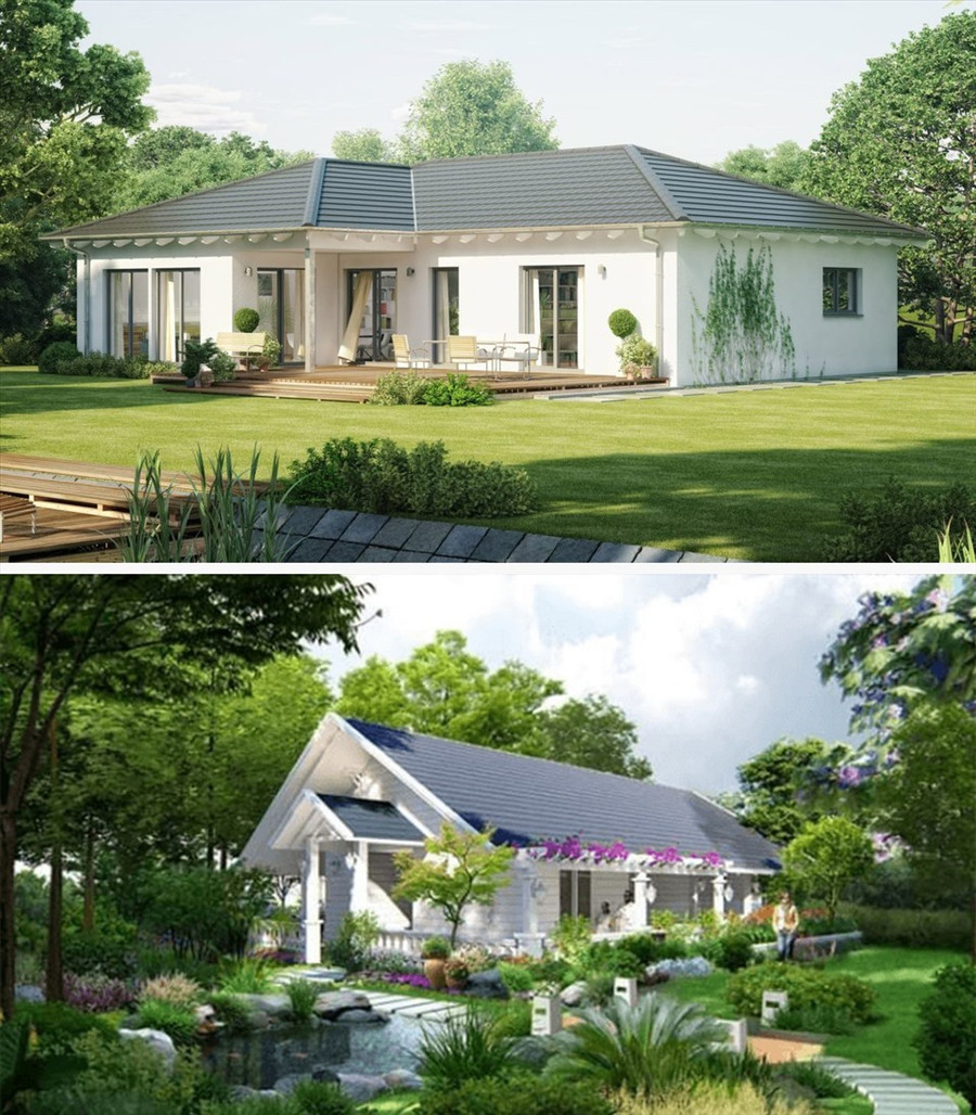 Nhà cấp 4 mái Thái kết hợp sân vườn là sự lựa chọn hoàn hảo nếu bạn đang sinh sống ở nông thôn hoặc ở những khu đô thị có đất rộng. Chẳng cần thêm ban công để trồng những loại cây ưa thích, giờ đây, ngôi nhà của bạn sẽ được bao quanh bởi toàn cây cối với sân vườn rộng rãi, tha hồ thỏa mãn sở thích của mình.