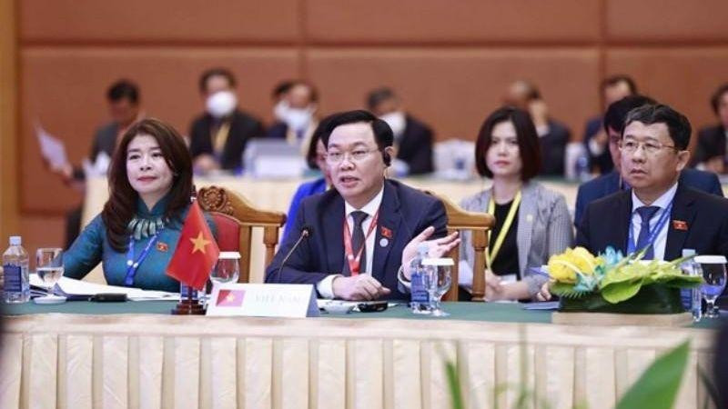 Chủ tịch Quốc hội Vương Đình Huệ phát biểu. (Ảnh: TTXVN) Chủ tịch Quốc hội Vương Đình Huệ phát biểu. (Ảnh: TTXVN)