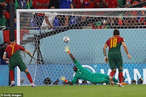 Bàn thắng giúp Ronaldo lập kỳ tích ở World Cup. Nguồn: Getty Images