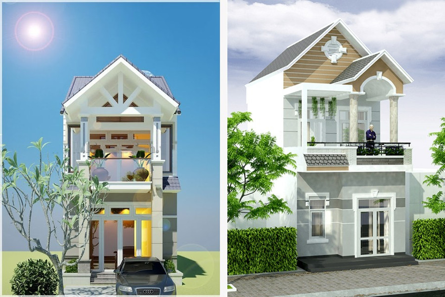 Một số mẫu nhà mái Thái từ 2 tầng đẹp. Đồ họa: Khương Duy