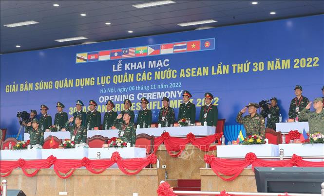 Các đại biểu là quan chức quân sự các nước ASEAN dự khai mạc. Ảnh: Trọng Đức/TTXVN