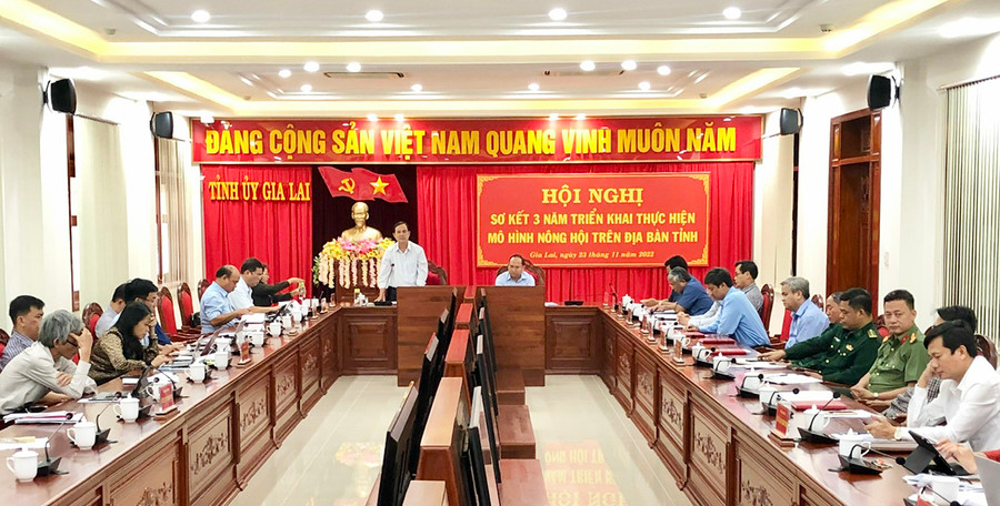 Quang cảnh hội nghị tại điểm cầu chính. Ảnh: Lê Nam