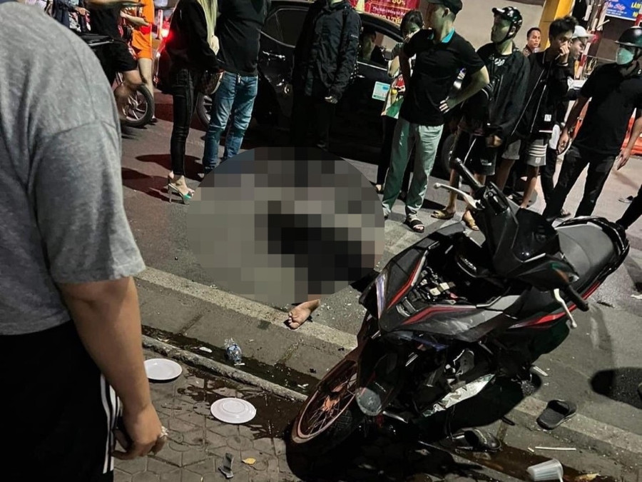 Hiện trường vụ tai nạn. Ảnh: CTV