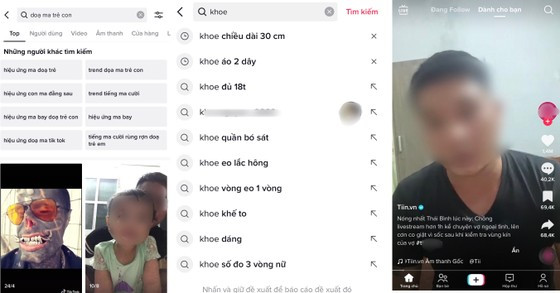 Những chuyện lạ, nội dung gây sốc thậm chí phản cảm nhanh chóng lên “top” đầu, dọa ma trẻ em và từ khóa “khoe” trên nền tảng TikTok 