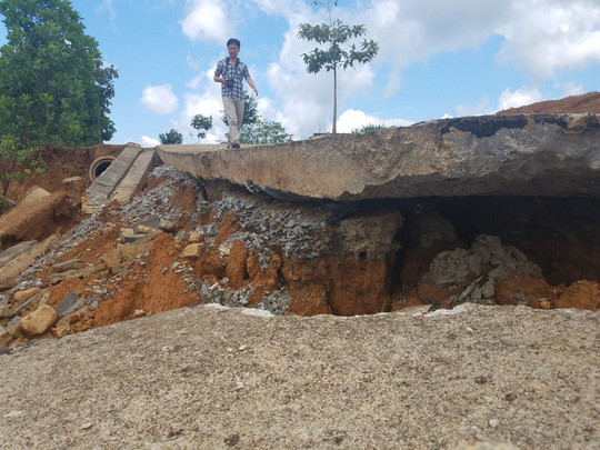 BQL Khu Kinh tế tỉnh Kon Tum đang xin thêm 5 tỉ để khắc phục những vị trí bị hư hỏng