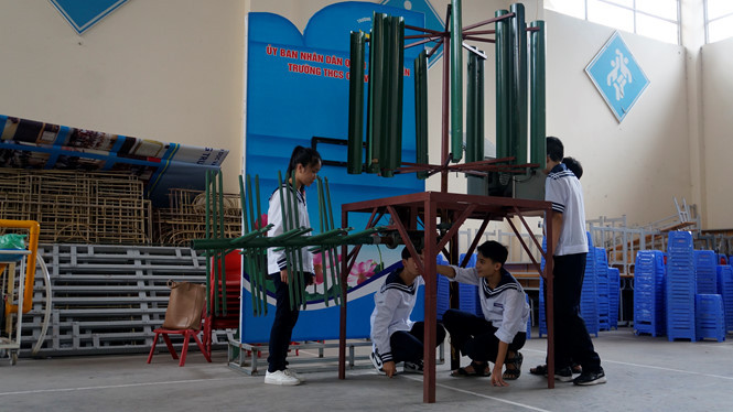Máy khuấy, đảo khí cho đầm nuôi thủy sản bằng năng lượng gió có tính thực tiễn cao của nhóm học sinh lớp 9 ở Hải Phòng