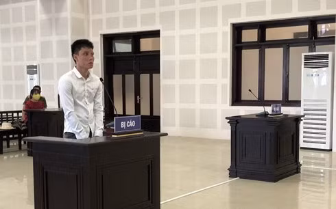 Dương Văn Tuấn tại phiên tòa xét xử sơ thẩm.