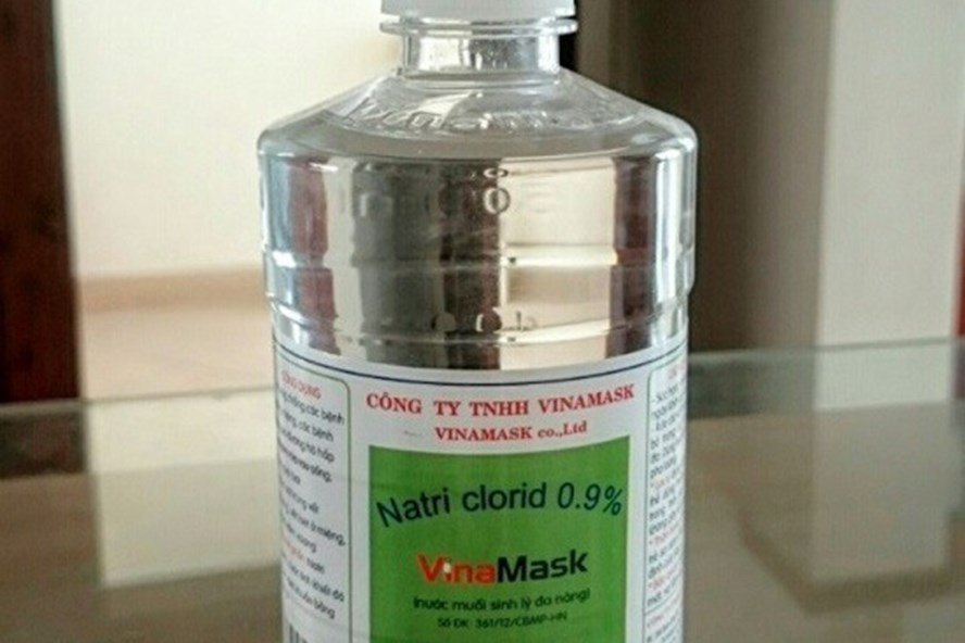 Lô nước muối sinh lý của công ty TNHH Vinamask bị thu hồi do kém chất lượng