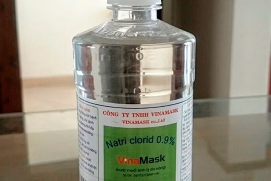 Lô nước muối sinh lý của công ty TNHH Vinamask bị thu hồi do kém chất lượng