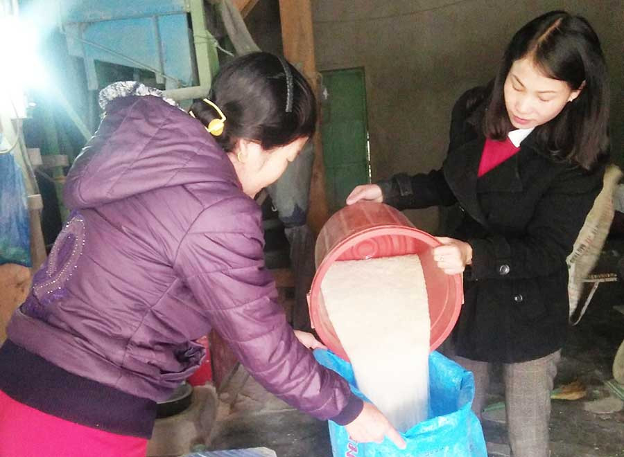  Mô hình “Hũ gạo tình thương” được hội viên phụ nữ các xã, phường tích cực tham gia. Ảnh: N.T