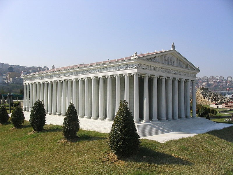 Mô hình thu nhỏ của đền Artemis, tại Công viên Miniatürk, Istanbul, Thổ Nhĩ Kỳ, cố gắng thể hiện hình dáng có thể của ngôi đền đầu tiên. Ảnh: T.L Mô hình thu nhỏ của đền Artemis, tại Công viên Miniatürk, Istanbul, Thổ Nhĩ Kỳ, cố gắng thể hiện hình dáng có thể của ngôi đền đầu tiên. Ảnh: T.L