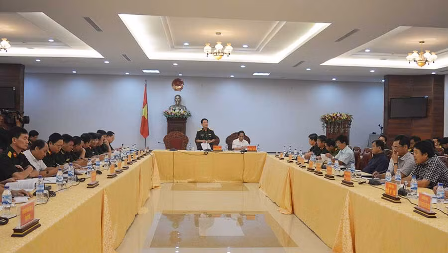  Quang cảnh buổi kiểm tra. Ảnh: Anh Huy