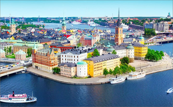  Stockholm của Thụy Điển là thành phố đầu tiên được công nhận là Thủ đô xanh châu Âu vào năm 2010 và được biết đến với văn hóa đi xe đạp. (Ảnh: Telegraph)