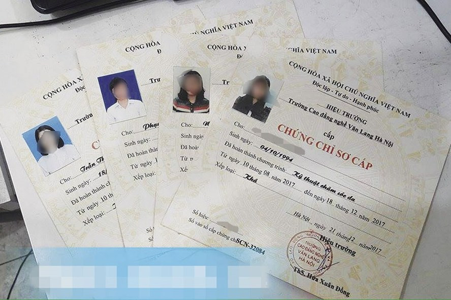 Chứng chỉ nghề thẩm mỹ được cấp dễ dàng và tràn lan theo kiểu alo là có.