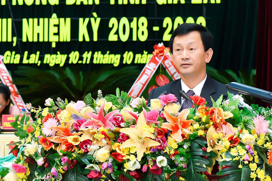 Đồng chí Dương Văn Trang phát biểu chỉ đạo Đại hội. Ảnh Đức Thụy