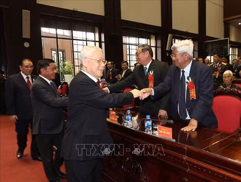  Tổng Bí thư Nguyễn Phú Trọng đến dự Lễ kỷ niệm. Ảnh: TTXVN