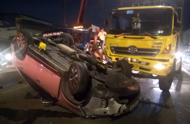 Hiện trường vụ tai nạn.