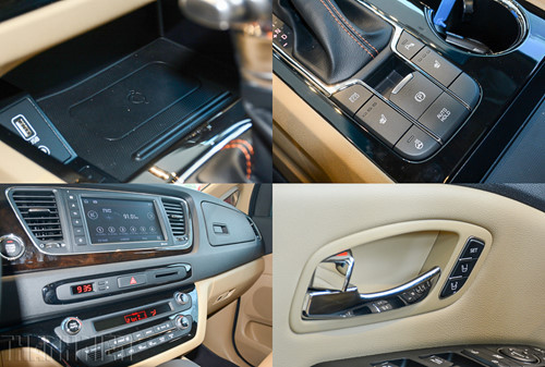 KIA Sedona mới được trang bị phanh tay điện tử, điều hoà 2 dàn lạnh với 3 vùng khí hậu độc lập, sạc điện thoại không dây