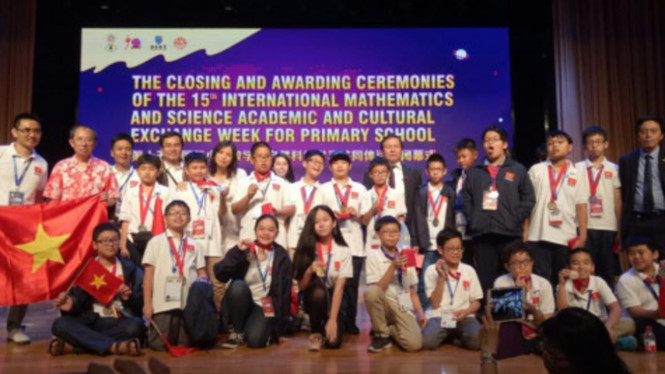 Đội tuyển Việt Nam đạt thành tích cao trong kỳ Toán và Khoa học quốc tế ẢNH NGUỒN SỞ GD-ĐT HÀ NỘI