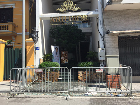 Thẩm mỹ viện được phong tỏa phục vụ công tác điều trasau vụ cháy Thẩm mỹ viện được phong tỏa phục vụ công tác điều trasau vụ cháy