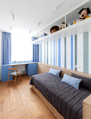 Phòng học và vui chơi của trẻ cũng là bản nhạc đầy màu sắc.