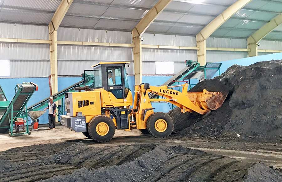  Nhà máy sản xuất phân hữu cơ của Công ty Trường Sinh. Ảnh: Hà Duy