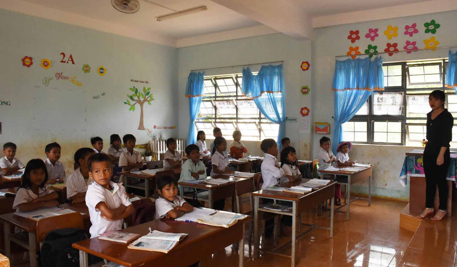 Một tiết học của học sinh Trường Tiểu học Võ Văn Kiệt. Ảnh: Hà Phương