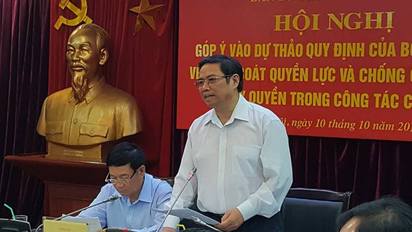 Trưởng Ban Tổ chức TƯ Phạm Minh Chính