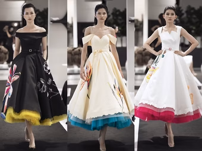  Công Trí thể hiện sự khéo léo trong cuộc chơi kết hợp màu sắc cho trang phục.