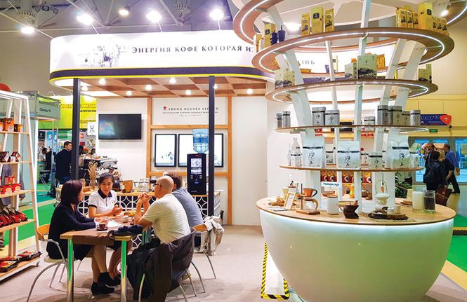 Trung Nguyên Legend trong hội chợ triển lãm lương thực thế giới 2018 tại Nga