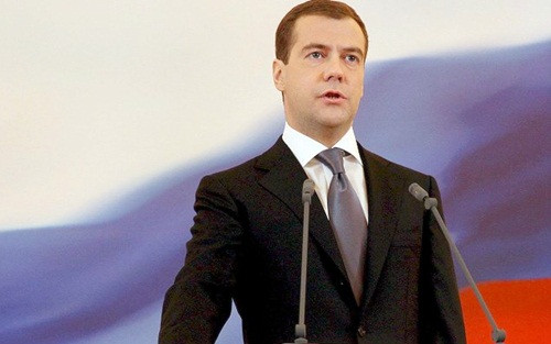 Thủ tướng Nga Medvedev.