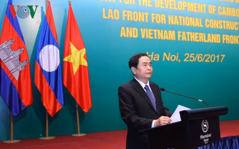 Chủ tịch Ủy ban Trung ương MTTQ Việt Nam Trần Thanh Mẫn phát biểu tại hội nghị.