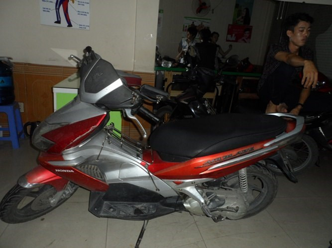 Chiếc xe suýt bị mất cắp.