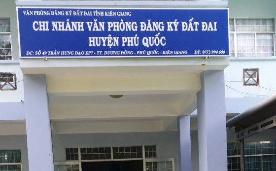 Chi nhánh Văn phòng đăng ký đất đai huyện Phú Quốc Chi nhánh Văn phòng đăng ký đất đai huyện Phú Quốc