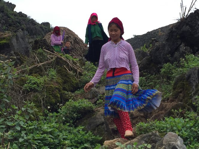 Những cô gái Mông băng núi đi hội. Những cô gái Mông băng núi đi hội.