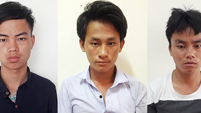 Thào A Tú (giữa) và những người bị bắt giữ. Thào A Tú (giữa) và những người bị bắt giữ.