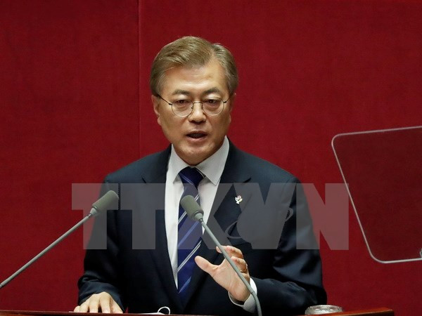 Tổng thống Hàn Quốc Moon Jae-in.
